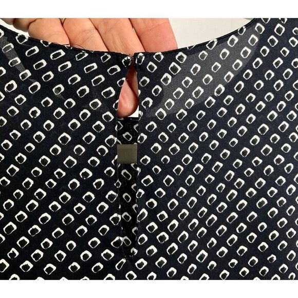 Theory Mini Lucillia Silk Dress, Size 6, Navy/White Print, Elegant Style #NWT - Picture 11 of 15